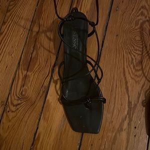 Black Senso leather strappy heels